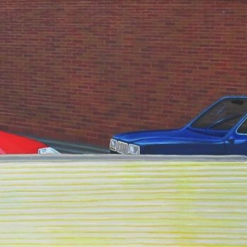 Painting titled "Parking AnnAebor" by Sebastian Olivier Burckhardt, Original Artwork, Acrylic