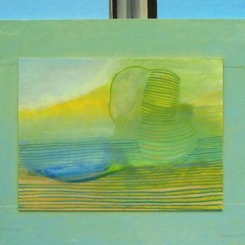 Schilderij getiteld "Marleen Lake Michig…" door Sebastian Olivier Burckhardt, Origineel Kunstwerk, Acryl