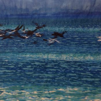 Peinture intitulée "Birds and Sea and W…" par Sebastian Olivier Burckhardt, Œuvre d'art originale, Acrylique