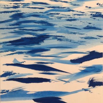 Malerei mit dem Titel "Sea and Meditation" von Sebastian Olivier Burckhardt, Original-Kunstwerk, Acryl
