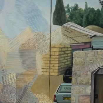 Malerei mit dem Titel "Hillel Street Jerus…" von Sebastian Olivier Burckhardt, Original-Kunstwerk, Acryl