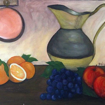 Painting titled "Cozinha do matuto" by Sebastian Fernandes, Original Artwork, Oil