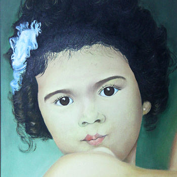 Pintura intitulada "Sofia pequena" por Sebastian Fernandes, Obras de arte originais, Óleo