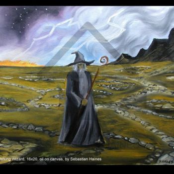 Peinture intitulée "Walking Wizard" par Sebastian Haines, Œuvre d'art originale