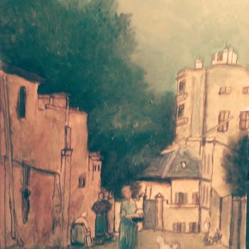 Painting titled "Rue st Vincent, Par…" by Sébastien Frau, Original Artwork