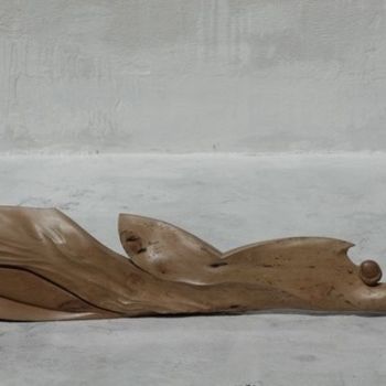 Escultura intitulada "cas m' ailé" por Sébastien Gleize, Obras de arte originais, Madeira