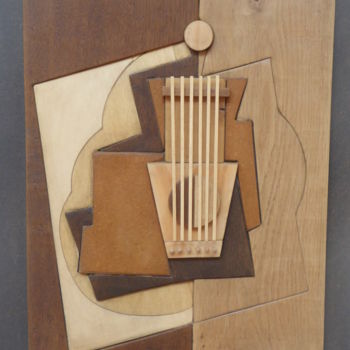 Sculpture titled "tribute to picasso" by Sebastien Riga, Original Artwork, Wood