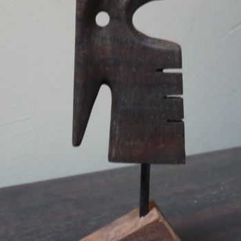 Sculpture titled "birdy" by Sebastien Riga, Original Artwork, Wood