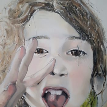 Painting titled "Cloe." by Yann Bes, Original Artwork, Oil