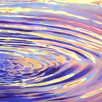 Peinture intitulée "Ronds dans l'eau" par Seb, Œuvre d'art originale