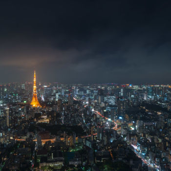 "Tokyo Tower" başlıklı Fotoğraf Sebastien Pouteau tarafından, Orijinal sanat, Dijital Fotoğrafçılık Alüminyum üzerine monte…