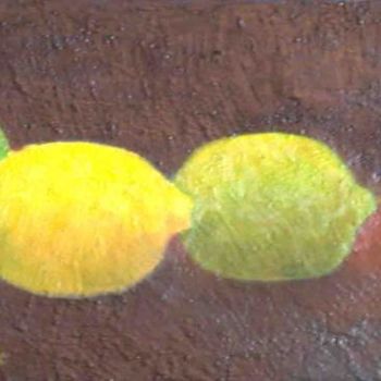Pittura intitolato "Citrons en ribambel…" da Jean Sebillotte, Opera d'arte originale