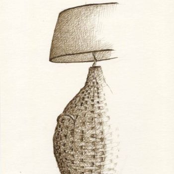 Malarstwo zatytułowany „Lampe” autorstwa Jean Sebillotte, Oryginalna praca