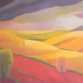 Painting titled "couleurs d'un songe…" by Jean Sebillotte, Original Artwork, Oil