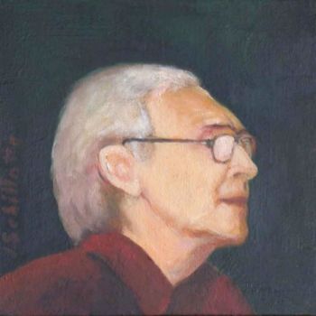 Painting titled "Le portrait du pein…" by Jean Sebillotte, Original Artwork, Oil