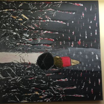 Картина под названием "La femme au paraplu…" - Mr Briatte, Подлинное произведение искусства, Акрил