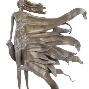 Sculpture titled "Flow" by Seda Eyuboglu, Original Artwork, Bronze