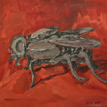 Painting titled "The fly/Муха" by Nadezhda Sedinkina, Original Artwork, Oil