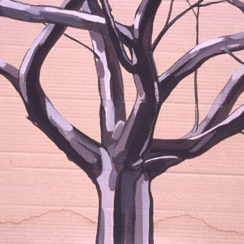 Malerei mit dem Titel "The tree" von Jivko Sedlarski, Original-Kunstwerk, Acryl