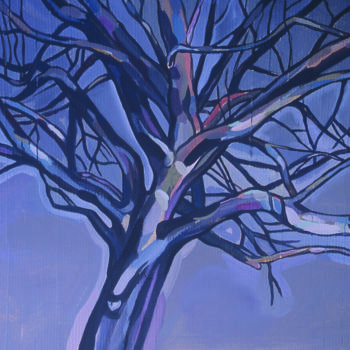 Pittura intitolato "The tree I" da Jivko Sedlarski, Opera d'arte originale, Acrilico