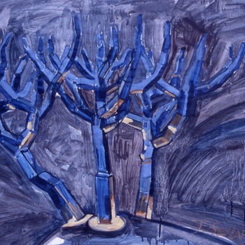 Scultura intitolato "The tree" da Jivko Sedlarski, Opera d'arte originale, Carta