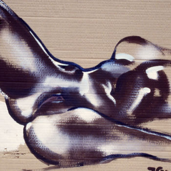 「Nude X」というタイトルの絵画 Jivko Sedlarskiによって, オリジナルのアートワーク, アクリル