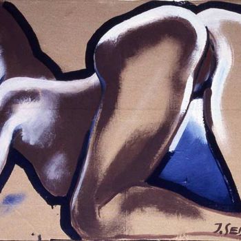 Painting titled "Nude VI" by Jivko Sedlarski, Original Artwork, Acrylic
