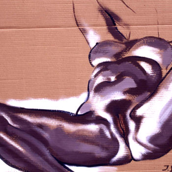 Malerei mit dem Titel "Nude II" von Jivko Sedlarski, Original-Kunstwerk, Acryl