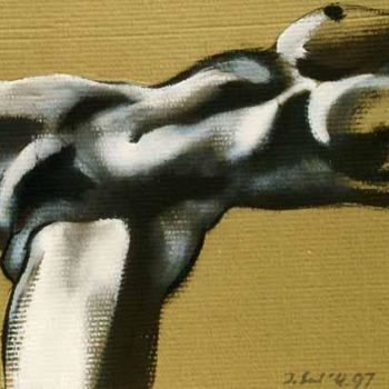 Ζωγραφική με τίτλο "Nude III" από Jivko Sedlarski, Αυθεντικά έργα τέχνης, Ακρυλικό