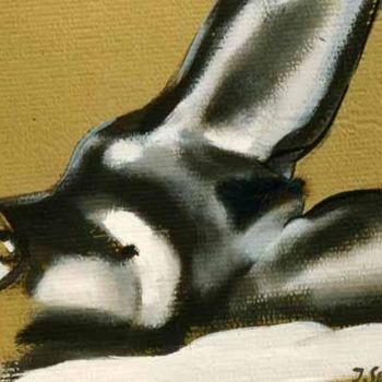 Painting titled "Nude IV" by Jivko Sedlarski, Original Artwork, Acrylic
