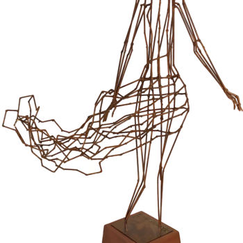 Escultura titulada "La Charmeuse II" por Jivko Sedlarski, Obra de arte original, Metales