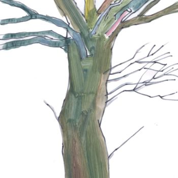 Dessin intitulée "The Brittany Oak Pa…" par Jivko Sedlarski, Œuvre d'art originale, Acrylique