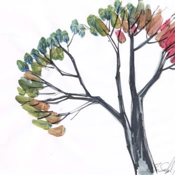 Disegno intitolato "The Brittany Oak Pa…" da Jivko Sedlarski, Opera d'arte originale, Acrilico