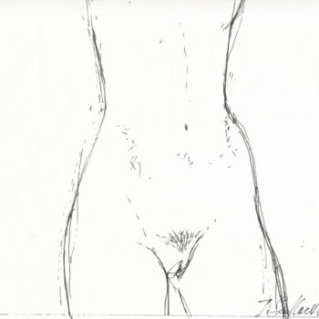 Drawing titled "Torso" by Jivko Sedlarski, Original Artwork, Ink