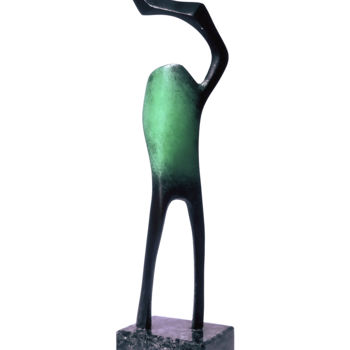 Sculpture titled "Devant le miroir" by Jivko Sedlarski, Original Artwork, Bronze