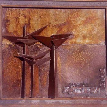 Scultura intitolato "59x51 cm." da Jivko Sedlarski, Opera d'arte originale, Metalli