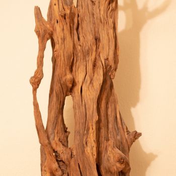 Sculpture titled "Pine vertical decor…" by Jozef Sedmak, Original Artwork, Wood