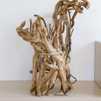 Scultura intitolato "Decorative ivy scul…" da Jozef Sedmak, Opera d'arte originale, Legno