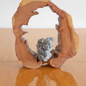 Sculpture titled "Plum tree and Galena" by Jozef Sedmak, Original Artwork, Wood