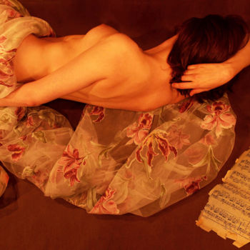 Photographie intitulée "Sleeping with Mozart" par Nikolai Sednin (Nicolas Sednin), Œuvre d'art originale, Photographie manip…