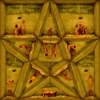 Arts numériques intitulée "The Cage-Star" par Nikolaj Sednin (Nicolas Sedninne), Œuvre d'art originale, Peinture numérique