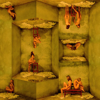 Digital Arts titled "The Cage-Prism" by Nikolai Sednin (Nicolas Sednin), Original Artwork, Digital Painting
