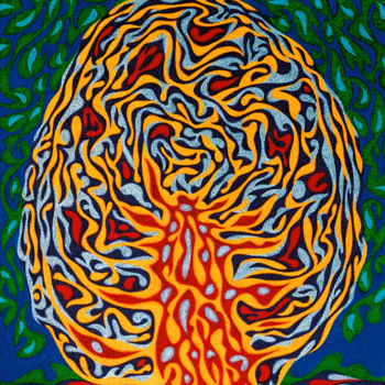 Painting titled "Tree of knowledge" by Nikolai Sednin (Nicolas Sednin), Original Artwork, Tempera