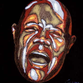 Картина под названием "Jazz-Head" - Николай Седнин (Nicolas Sednin), Подлинное произведение искусства, Пастель