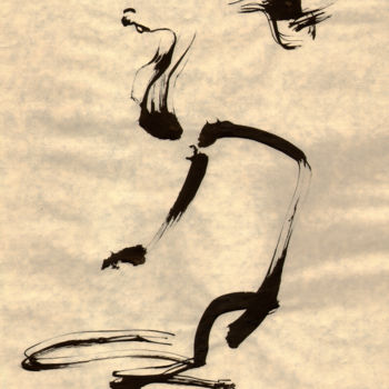 Dessin intitulée "At the spring" par Nikolai Sednin (Nicolas Sednin), Œuvre d'art originale, Encre