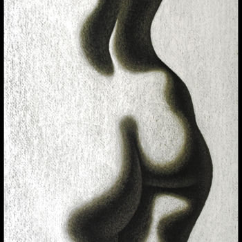 Malerei mit dem Titel "Torso on white" von Nikolai Sednin (Nicolas Sednin), Original-Kunstwerk, Tempera