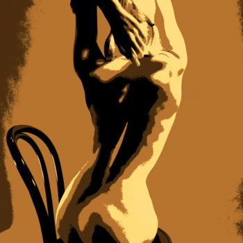 Отпечатки и Гравюры под названием "Torso on beige" - Николай Седнин (Nicolas Sednin), Подлинное произведение искусства, Цифр…