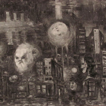 Рисунок под названием "За 5 секунд до погр…" - Александр Журавлёв, Подлинное произведение искусства, Древесный уголь