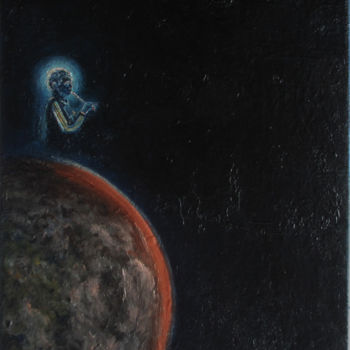 Pittura intitolato "Night reedpip for t…" da Aleksandr Zhuravliov, Opera d'arte originale, Olio
