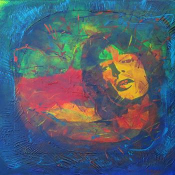 Peinture intitulée "Mick" par J M Segay, Œuvre d'art originale, Acrylique